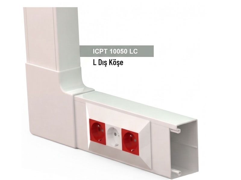 ICPT 10050 LC - L Dış Köşe PVC kablo kanalı